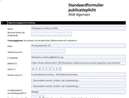 Standaardformulier ANBI-status 2021 